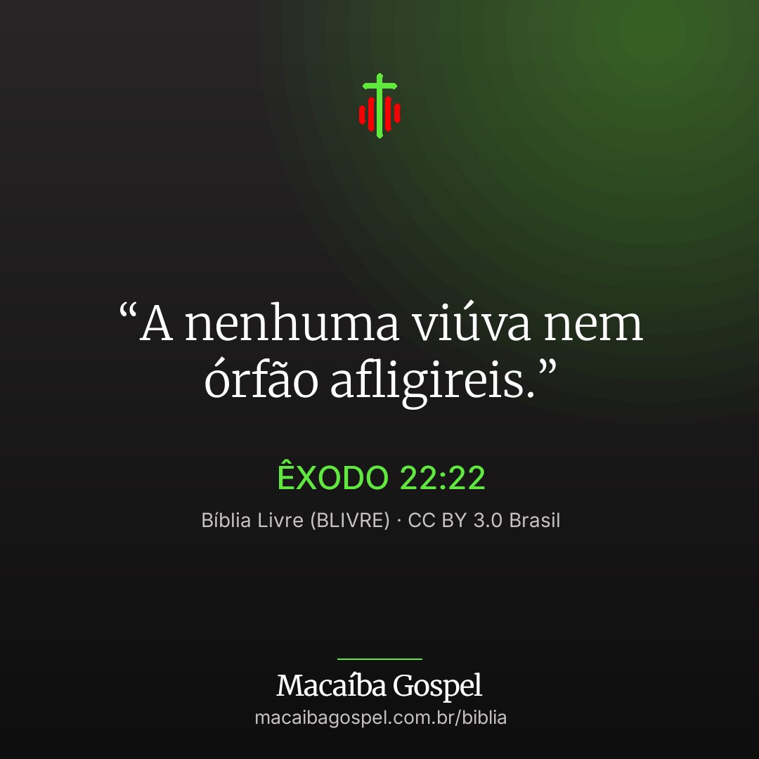Imagem do versículo Êxodo 22:22, formato quadrada (feed)