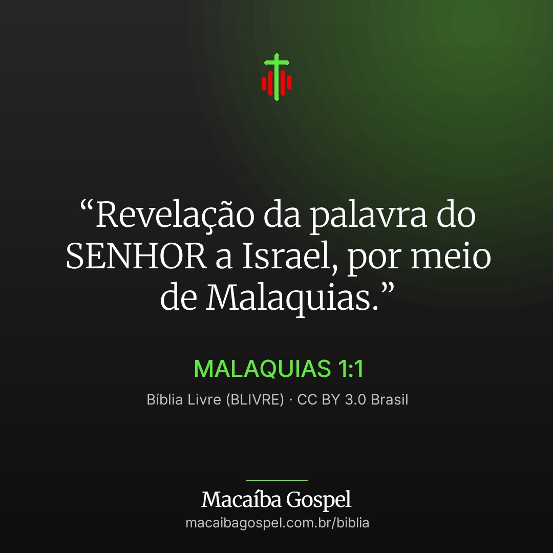 Imagem do versículo Malaquias 1:1, formato quadrada (feed)