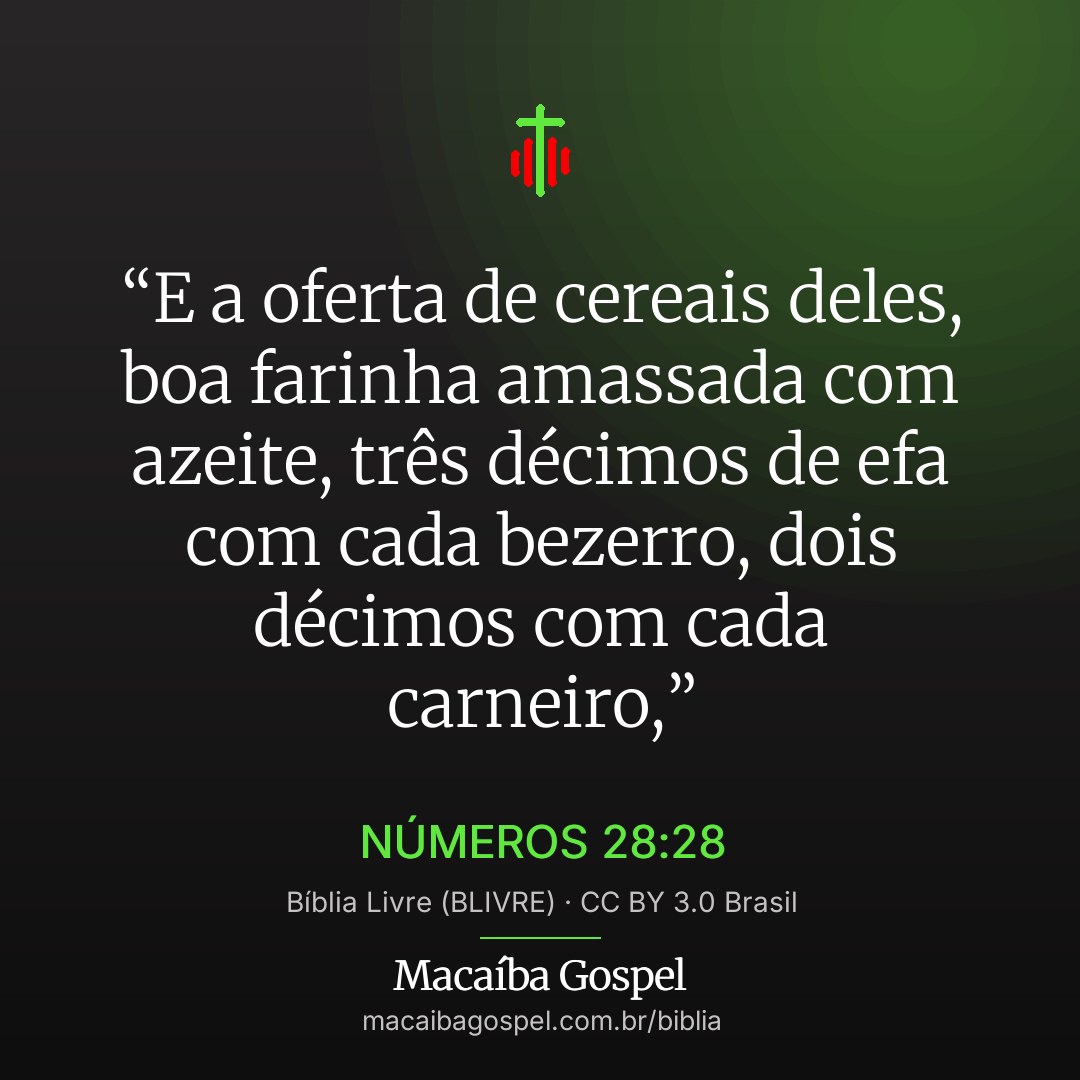 Imagem do versículo Números 28:28, formato quadrada (feed)