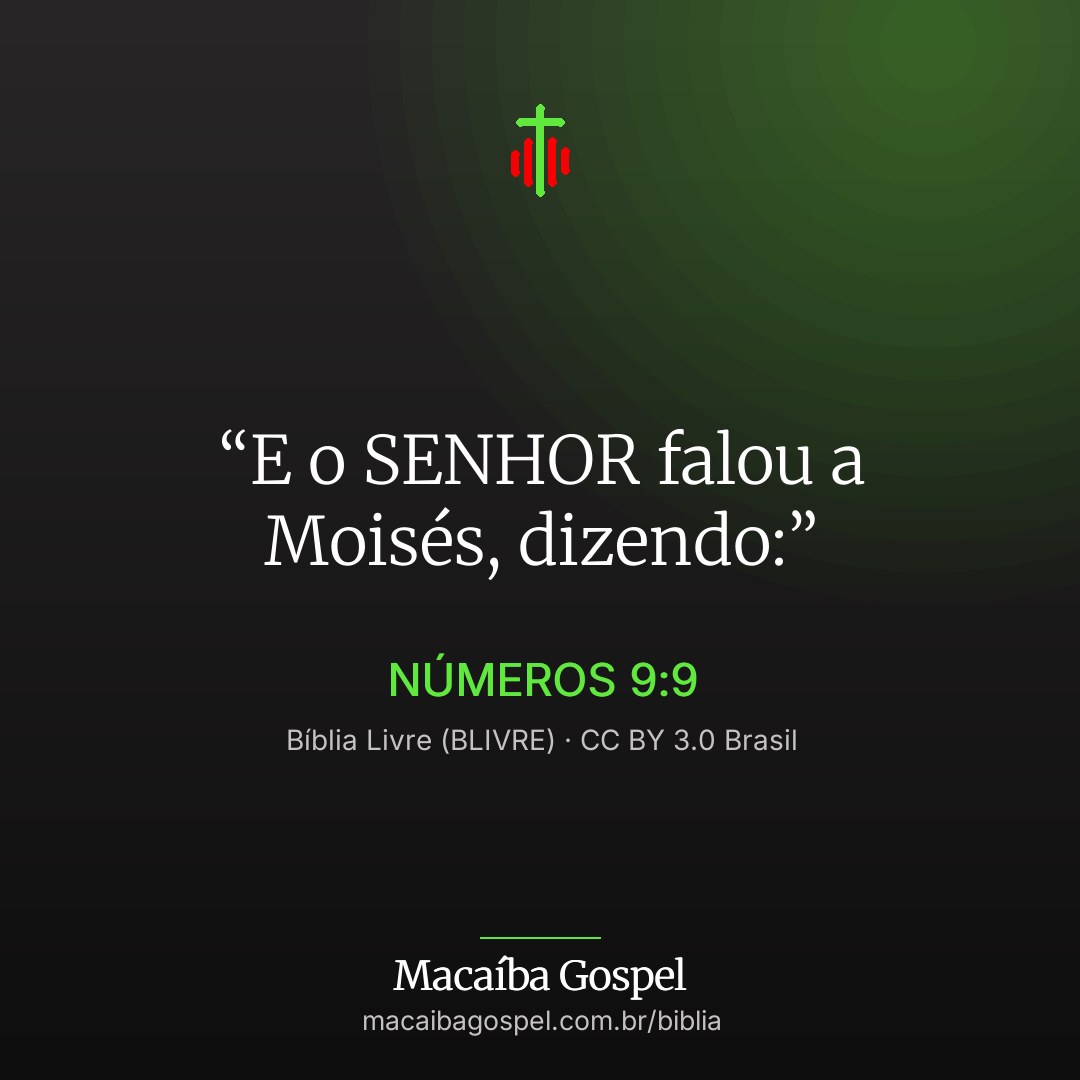 Imagem do versículo Números 9:9, formato quadrada (feed)