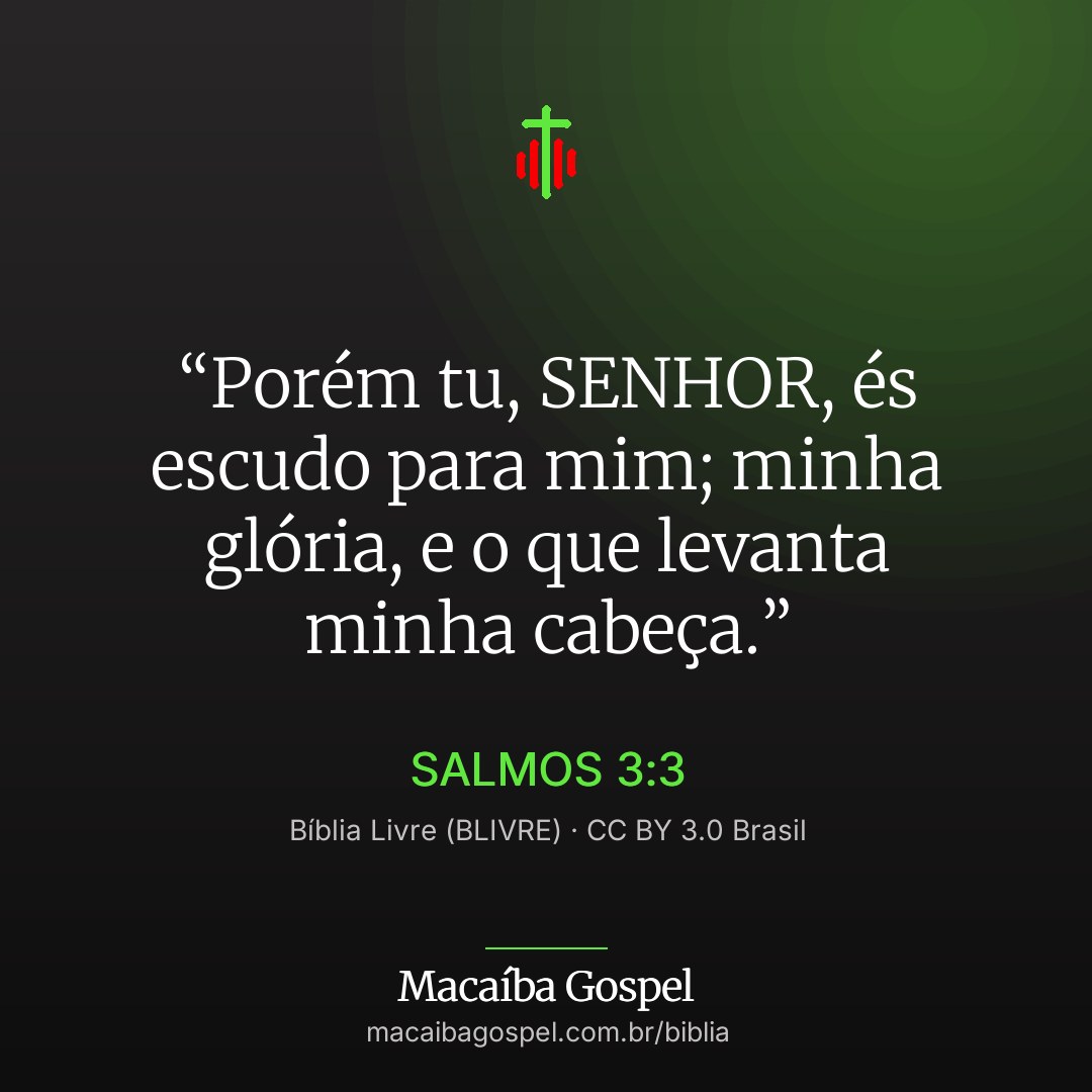 Imagem do versículo Salmos 3:3, formato quadrada (feed)