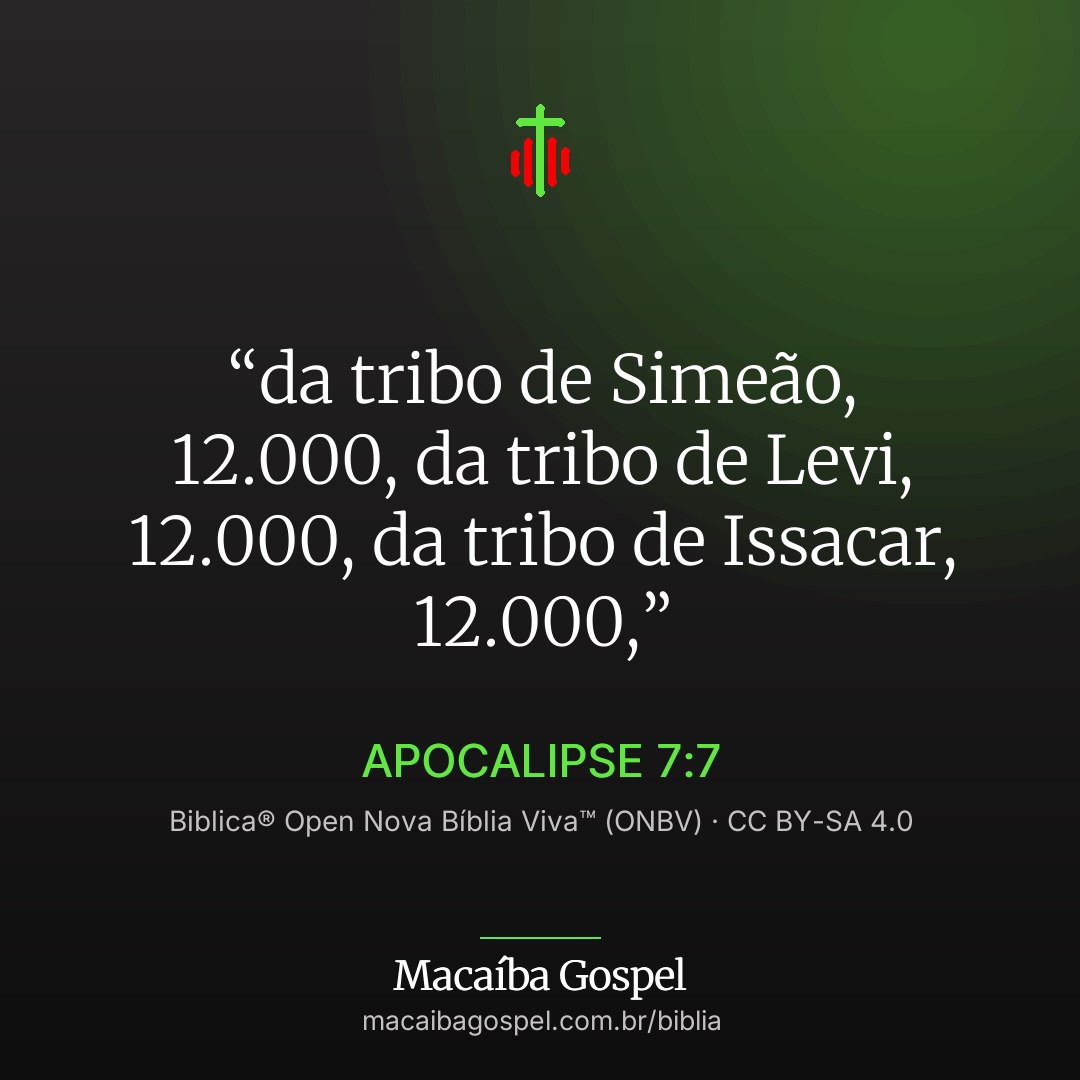Imagem do versículo Apocalipse 7:7, formato quadrada (feed)