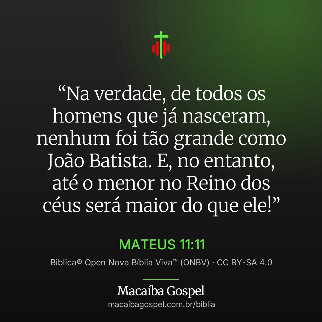Imagem do versículo Mateus 11:11, formato quadrada (feed)