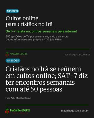 Post do Instagram do Macaíba Gospel