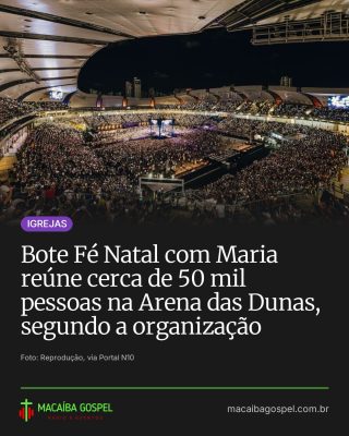 Post do Instagram do Macaíba Gospel