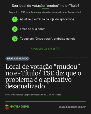 Post do Instagram do Macaíba Gospel