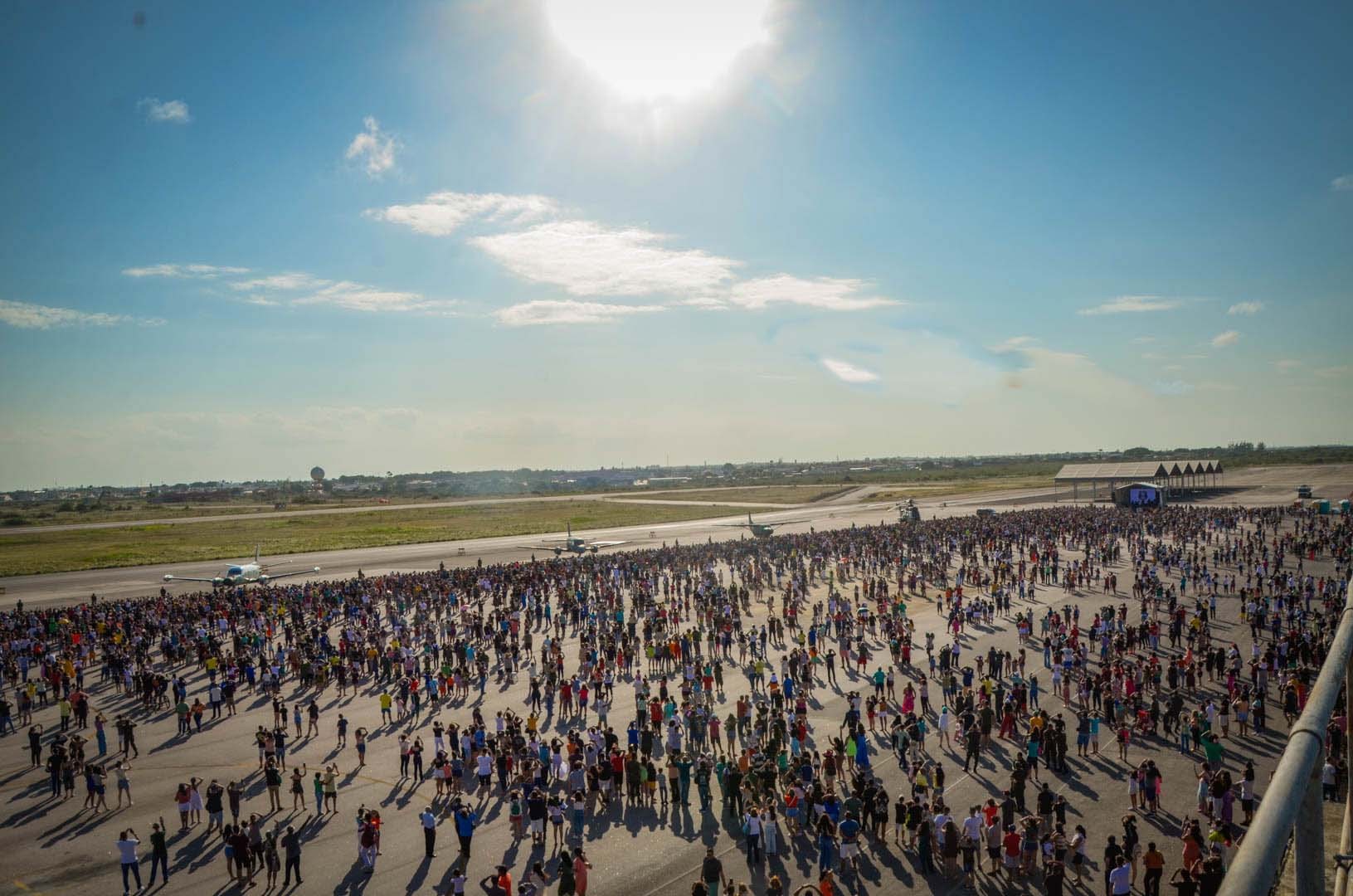 Foto de arquivo: público no Portões Abertos da Base Aérea de Natal em edição anterior